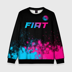 Детский свитшот Fiat - neon gradient: символ сверху