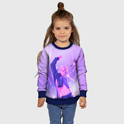 Свитшот детский Хёнджин на концерте - Стрей Кидс, цвет: 3D-синий — фото 2