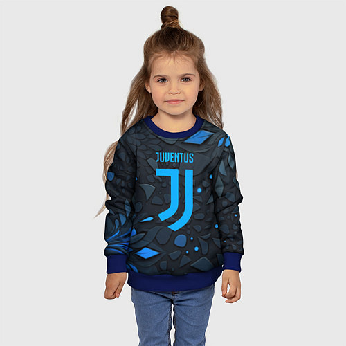 Детский свитшот Juventus blue logo / 3D-Синий – фото 4