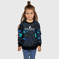 Свитшот детский CS GO blue black elements, цвет: 3D-черный — фото 2