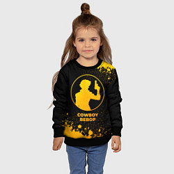 Свитшот детский Cowboy Bebop - gold gradient, цвет: 3D-черный — фото 2