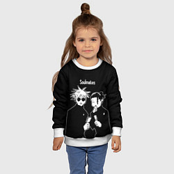 Свитшот детский Сатору Годжо и Гетто Сугуру - Магическая битва, цвет: 3D-белый — фото 2