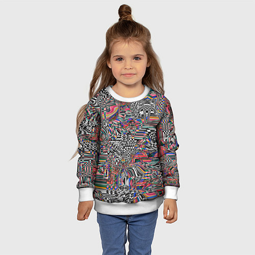Детский свитшот Абстракция Никалеона / 3D-Белый – фото 4
