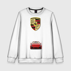 Свитшот детский Porsche car, цвет: 3D-белый