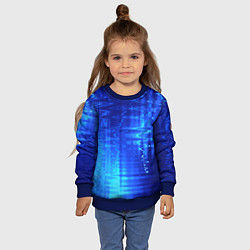 Свитшот детский Водная рябь, цвет: 3D-синий — фото 2