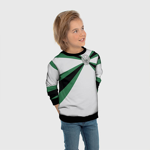 Детский свитшот Железнодорожные войска / 3D-Черный – фото 3