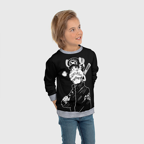 Детский свитшот Трафальгар и Чоппер - Ван пис / 3D-Меланж – фото 3