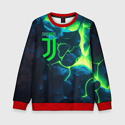 Детский свитшот Juventus green neon