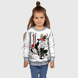 Свитшот детский Дазай и Ацуши - бродячие псы, цвет: 3D-меланж — фото 2