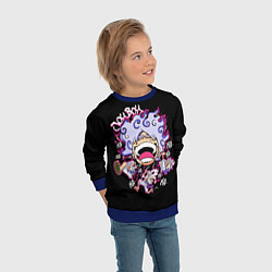 Свитшот детский Веселый 5 Гир Луффи, цвет: 3D-синий — фото 2