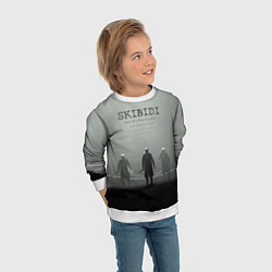 Свитшот детский Skibisi toilet Camera men, цвет: 3D-белый — фото 2