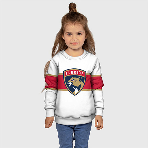 Детский свитшот Florida panthers - uniform - hockey / 3D-Белый – фото 4