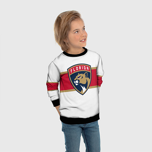 Детский свитшот Florida panthers - uniform - hockey / 3D-Черный – фото 3