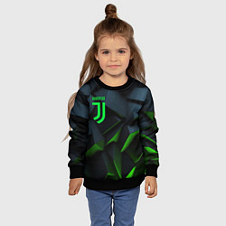 Свитшот детский Juventus black green logo, цвет: 3D-черный — фото 2