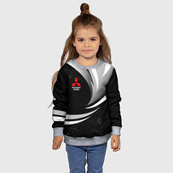 Свитшот детский Митсубиси - строгие оттенки, цвет: 3D-меланж — фото 2