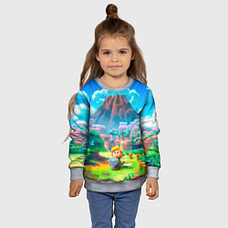 Свитшот детский Маленький Линк, цвет: 3D-меланж — фото 2