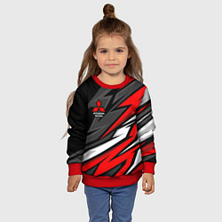 Свитшот детский Митсубиси - красный спортивный, цвет: 3D-красный — фото 2