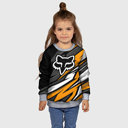 Свитшот детский Fox motocross racing - orange, цвет: 3D-меланж — фото 2