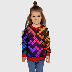 Свитшот детский Цветной тетрис, цвет: 3D-красный — фото 2