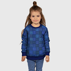 Свитшот детский Джинсовая клетка, цвет: 3D-синий — фото 2