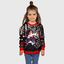 Свитшот детский Кокушибо высшая луна - Клинок демонов, цвет: 3D-красный — фото 2