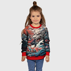 Свитшот детский Морской дракон Irezumi, цвет: 3D-красный — фото 2
