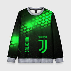 Детский свитшот Juventus green logo neon