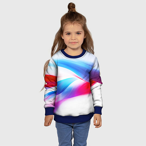 Детский свитшот Футболка Россия / 3D-Синий – фото 4