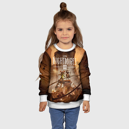 Детский свитшот Герои Little nightmares 3 / 3D-Белый – фото 4