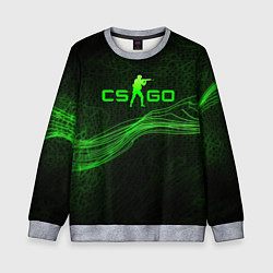 Детский свитшот CSGO green abstract