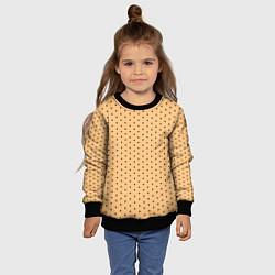 Свитшот детский Жёлтый в чёрный горошек, цвет: 3D-черный — фото 2