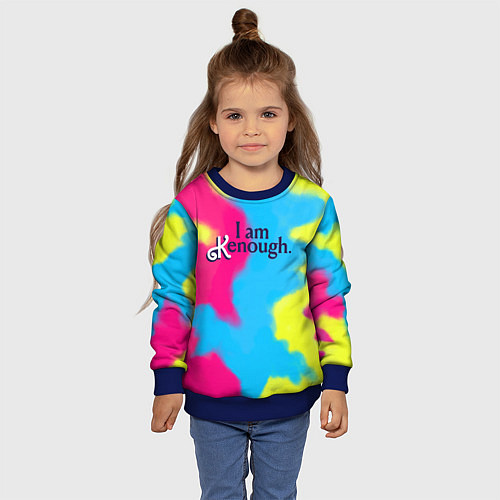 Детский свитшот I Am Kenough Tie-Dye / 3D-Синий – фото 4