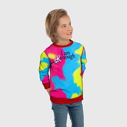 Свитшот детский I Am Kenough Tie-Dye, цвет: 3D-красный — фото 2