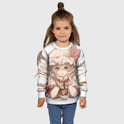 Свитшот детский Touhou Project Flandre Scarlet Cute, цвет: 3D-белый — фото 2