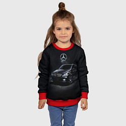 Свитшот детский Mercedes black, цвет: 3D-красный — фото 2