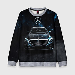 Детский свитшот Mercedes Benz space background