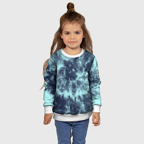 Детский свитшот Tie-Dye дизайн / 3D-Белый – фото 4