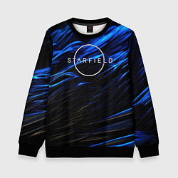 Детский свитшот Starfield logo blue background