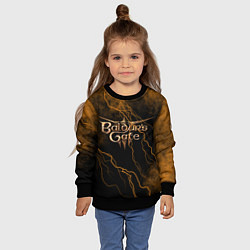 Свитшот детский Врата Балдура молния, цвет: 3D-черный — фото 2