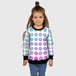 Свитшот детский Smiley holographic, цвет: 3D-черный — фото 2