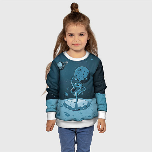 Детский свитшот Космический брейк / 3D-Белый – фото 4