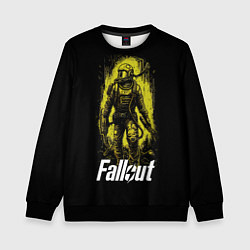 Свитшот детский Fallout green style, цвет: 3D-черный