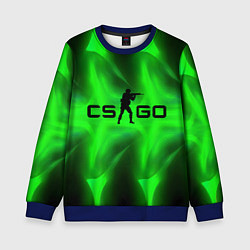 Свитшот детский CSGO green logo, цвет: 3D-синий
