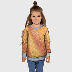 Свитшот детский Корочка батона, цвет: 3D-меланж — фото 2