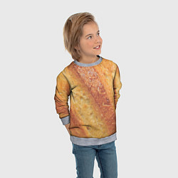 Свитшот детский Корочка батона, цвет: 3D-меланж — фото 2