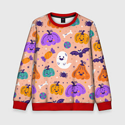 Детский свитшот Halloween - pumpkins and ghosts