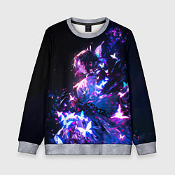 Свитшот детский Прекрасная Шинобу - Клинок демонов, цвет: 3D-меланж