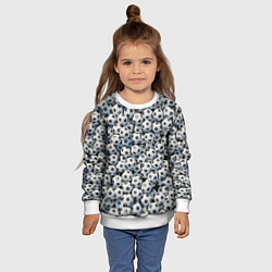 Свитшот детский Узор с мячиками, цвет: 3D-белый — фото 2