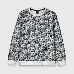 Свитшот детский Узор с мячиками, цвет: 3D-белый