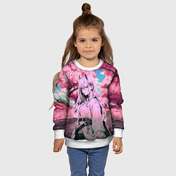 Свитшот детский Пауэр - Человек бензопила, цвет: 3D-белый — фото 2